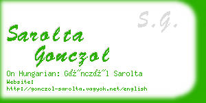 sarolta gonczol business card